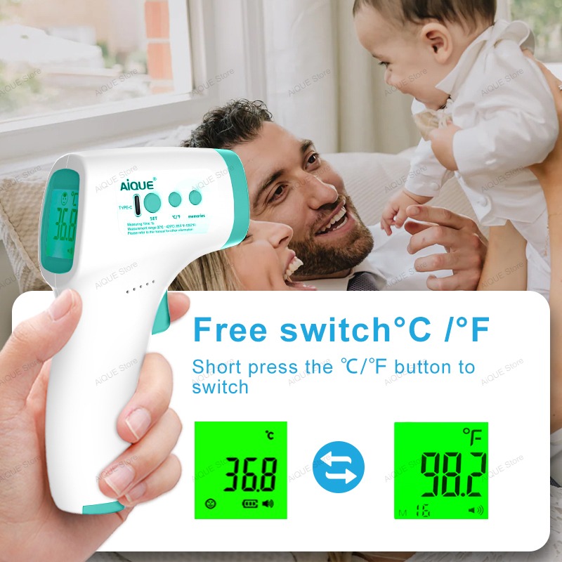 AiQUE Rechargeable Digital ℃℉  - đánh giá và giá Digital Thermometer Infrared