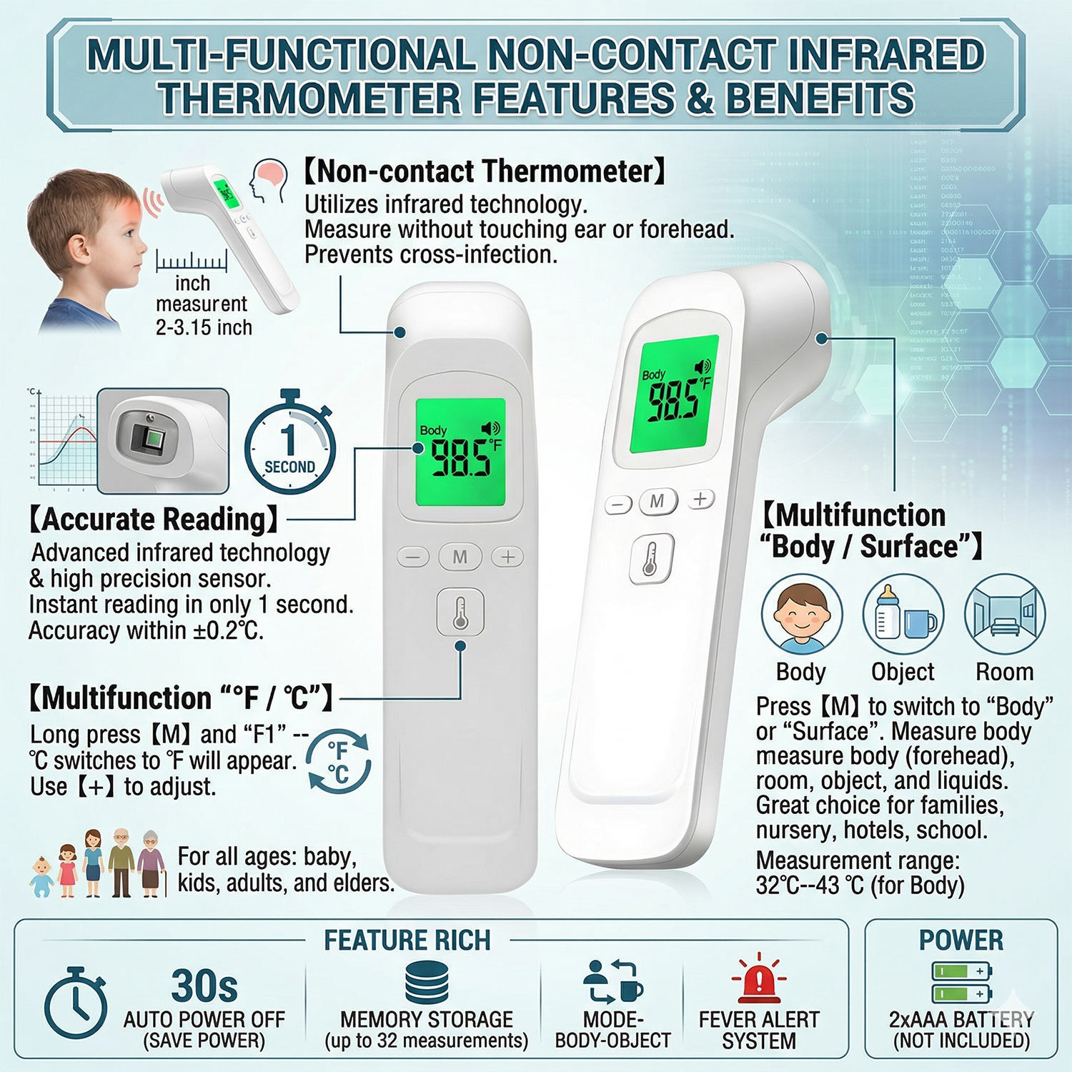 Non-contact Thermometer Body T - đánh giá và giá Digital Thermometer Infrared
