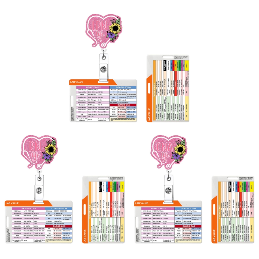 Glitter Acrylic Nurse Badge Re - đánh giá và giá Medical Lab Values